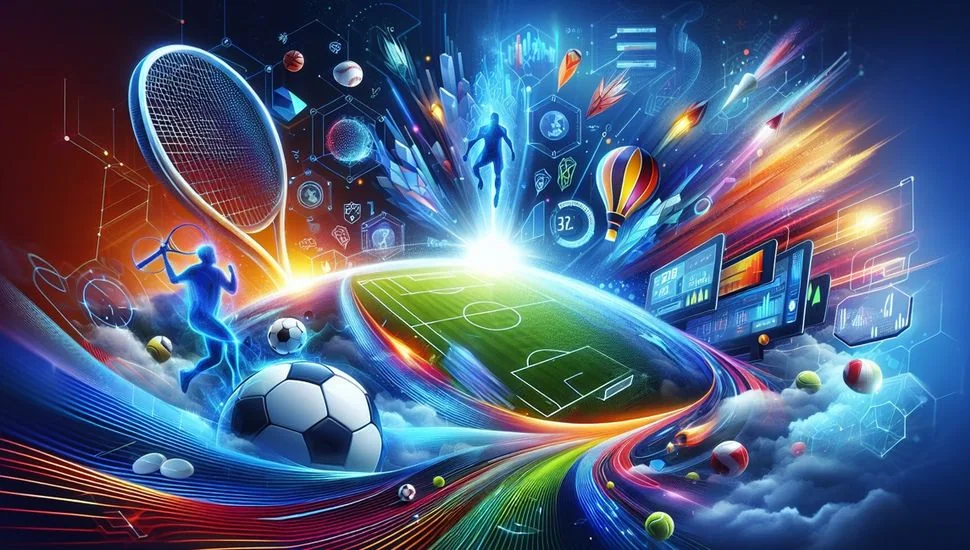 Tampilan visual pertandingan olahraga dalam lobi 5GTOTO