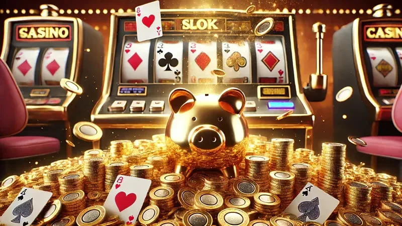 Layar permainan slot 5GTOTO dengan reel dan simbol berwarna